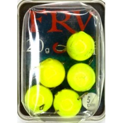 Грузило рибальське, вухатий, розбірне, 5шт/уп, колір Lime, вага 20г